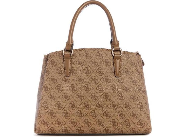 BOLSO SATCHEL LARISHA GUESS, 3 COMPARTIMENTOS, LOGO 4G, POLIURETANO, CORREA DESMONTABLE - 3