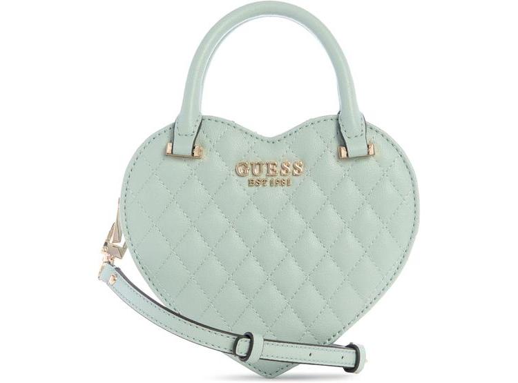 BANDOLERA ATABEY DE GUESS CON DISEÑO DE CORAZÓN Y CORREA DESMONTABLE EN POLIURETANO ACOLCHADO - 1