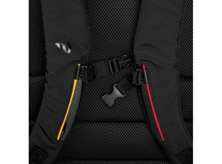 BOLSA DE TENIS WILSON NEGRA CON ESPACIOS PARA RAQUETAS, LAPTOP Y ZAPATOS. IDEAL PARA DEPORTISTAS - 7