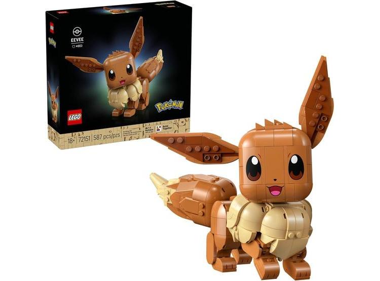 PRE VENTA LEGO POKÉMON EEVEE, SET COLECCIONABLE PARA ADULTOS, FIGURA POSABLE PARA DECORAR OFICINA, ESTANTES O ESCRITORIO - 1