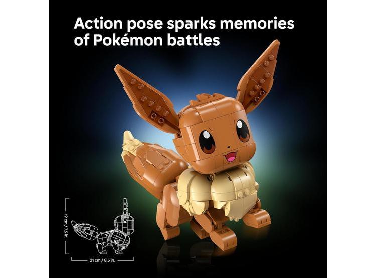 PRE VENTA LEGO POKÉMON EEVEE, SET COLECCIONABLE PARA ADULTOS, FIGURA POSABLE PARA DECORAR OFICINA, ESTANTES O ESCRITORIO - 4