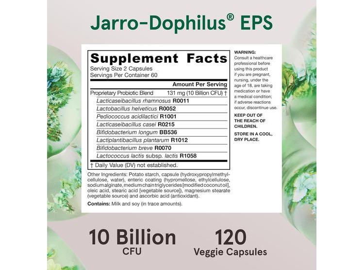 JARROW FORMULAS JARRO-DOPHILUS EPS APOYA LA SALUD INTESTINAL CON PROBIÓTICOS, 120 CÁPSULAS VEGETALES - 5