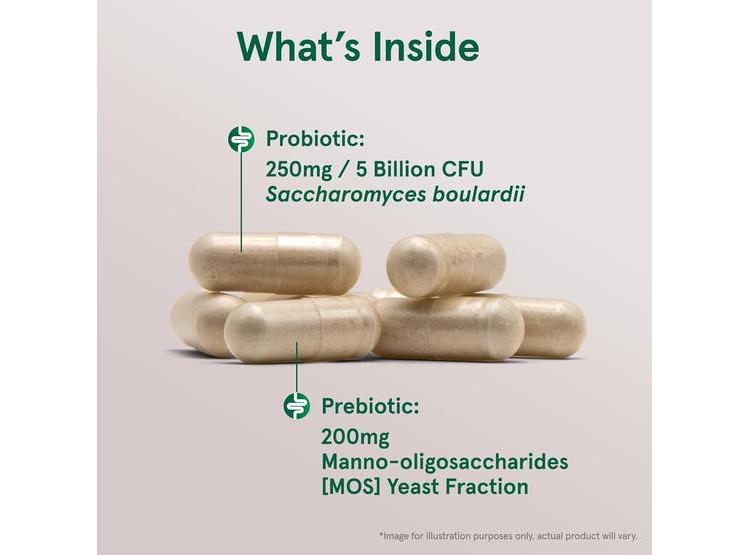 SACCHAROMYCES BOULARDII + MOS DE JARROW FORMULAS, PROBIÓTICO CON 5B CFU POR PORCIÓN, 180 CÁPSULAS VEGANAS - 2