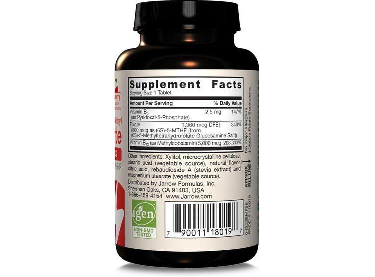 SUPLEMENTO METIL B-12 Y FOLATO DE METILO PARA ENERGÍA Y SALUD CARDIOVASCULAR, 60 COMPRIMIDOS MASTICABLES - 8