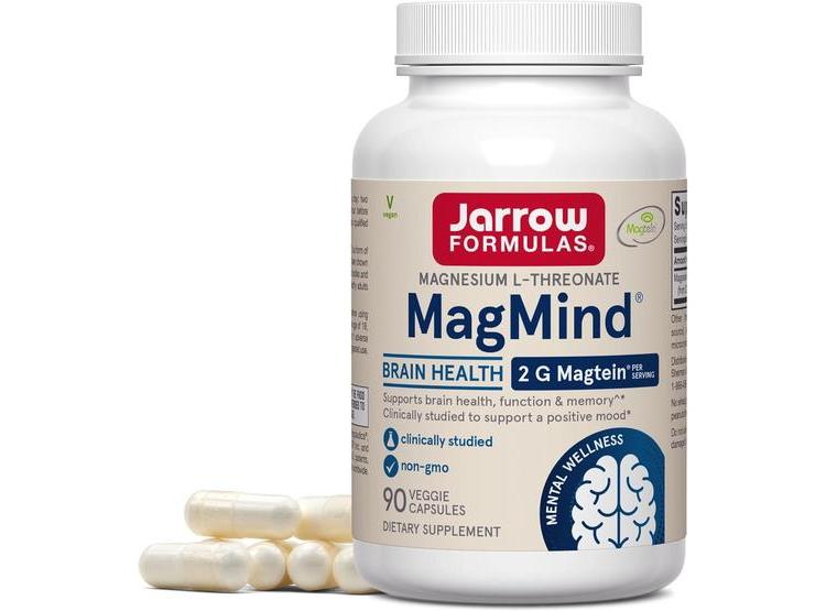 L-TREONATO DE MAGNESIO DE JARROW FORMULAS SUPLEMENTO VEGANO MAGMIND MAGTEIN PARA SOPORTE DE MEMORIA, 90 CÁPSULAS - 1