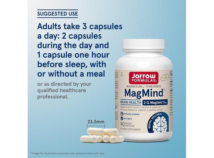 L-TREONATO DE MAGNESIO DE JARROW FORMULAS SUPLEMENTO VEGANO MAGMIND MAGTEIN PARA SOPORTE DE MEMORIA, 90 CÁPSULAS - 5