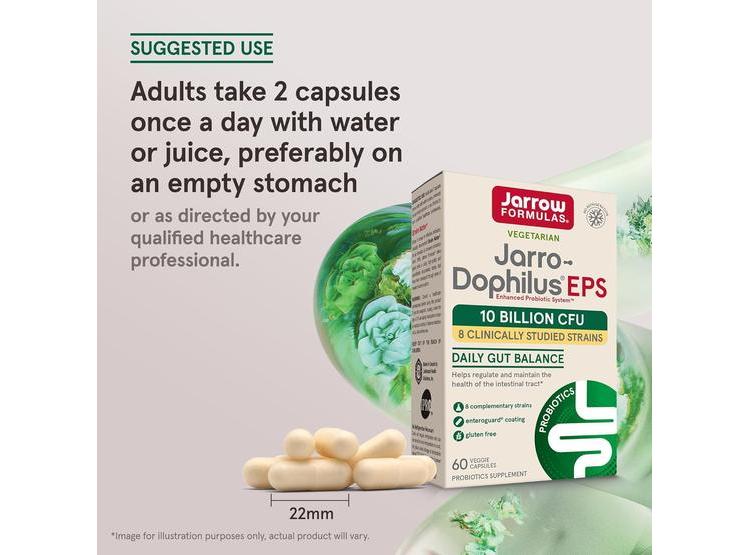 JARROW FORMULAS JARRO-DOPHILUS EPS PROBIÓTICOS PARA APOYO DEL TRACTO INTESTINAL, 10 MIL MILLONES DE UFC, 60 CÁPSULAS VEG - 6