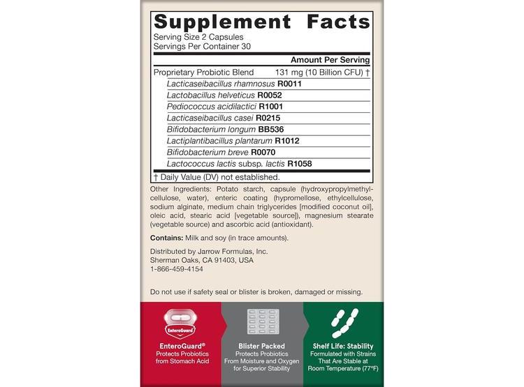 JARROW FORMULAS JARRO-DOPHILUS EPS PROBIÓTICOS PARA APOYO DEL TRACTO INTESTINAL, 10 MIL MILLONES DE UFC, 60 CÁPSULAS VEG - 9