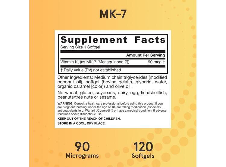 JARROW FORMULAS MK-7, VITAMINA K2 PARA SALUD ÓSEA Y CARDIOVASCULAR. SIN GLUTEN - 5