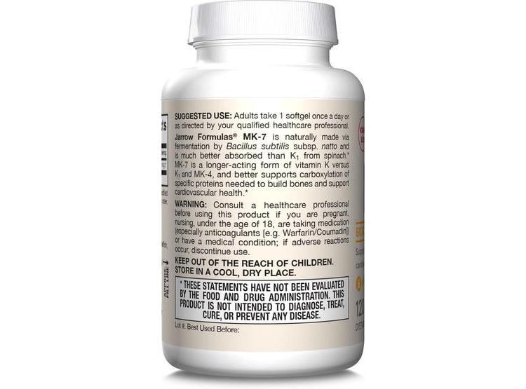 JARROW FORMULAS MK-7, VITAMINA K2 PARA SALUD ÓSEA Y CARDIOVASCULAR. SIN GLUTEN - 8