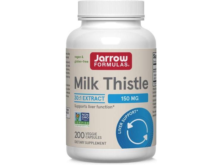 JARROW FORMULAS: SUPLEMENTO DE CARDO MARIANO EN CÁPSULAS, APOYO HEPÁTICO ANTIOXIDANTE SIN GLUTEN, 200 CÁPSULAS - 1
