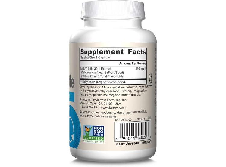 JARROW FORMULAS: SUPLEMENTO DE CARDO MARIANO EN CÁPSULAS, APOYO HEPÁTICO ANTIOXIDANTE SIN GLUTEN, 200 CÁPSULAS - 8