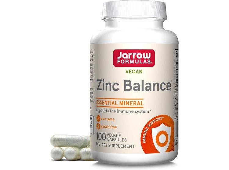 BALANCE DE ZINC JARROW, CON COBRE PARA APOYO AL SISTEMA INMUNOLÓGICO, 100 CÁPSULAS, VEGANO Y LIBRE DE ALÉRGENOS - 1