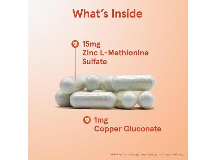 BALANCE DE ZINC JARROW, CON COBRE PARA APOYO AL SISTEMA INMUNOLÓGICO, 100 CÁPSULAS, VEGANO Y LIBRE DE ALÉRGENOS - 2