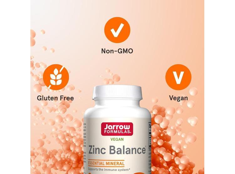 BALANCE DE ZINC JARROW, CON COBRE PARA APOYO AL SISTEMA INMUNOLÓGICO, 100 CÁPSULAS, VEGANO Y LIBRE DE ALÉRGENOS - 4