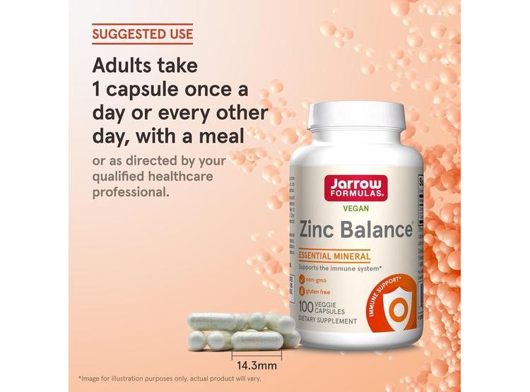 BALANCE DE ZINC JARROW, CON COBRE PARA APOYO AL SISTEMA INMUNOLÓGICO, 100 CÁPSULAS, VEGANO Y LIBRE DE ALÉRGENOS - 6