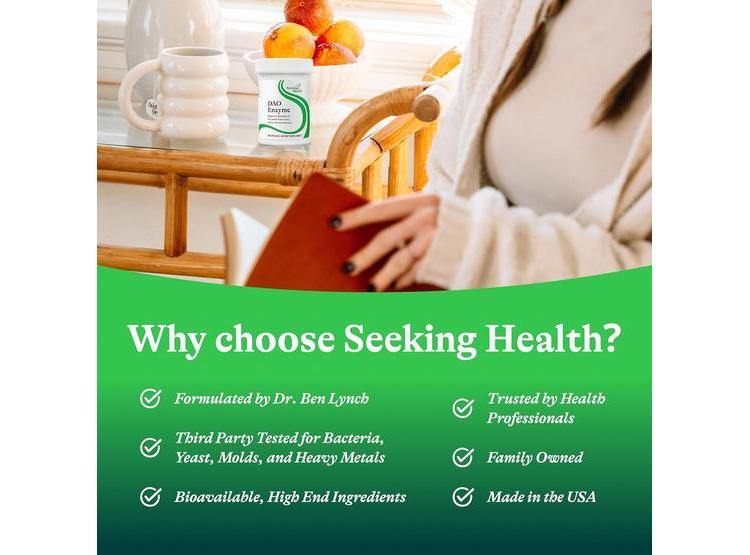 SUPLEMENTO DE ENZIMA DAO DE SEEKING HEALTH PARA DIGESTIÓN DE HISTAMINA Y ALIVIO DIGESTIVO CON EXTRACTO PORCINO - 7