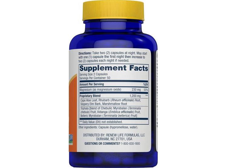 RENEW LIFE CLEANSE MORE DETOX, FOMENTA LA SALUD DIGESTIVA Y ALIVIA EL ESTREÑIMIENTO, SIN GLUTEN, 100 CÁPSULAS - 2