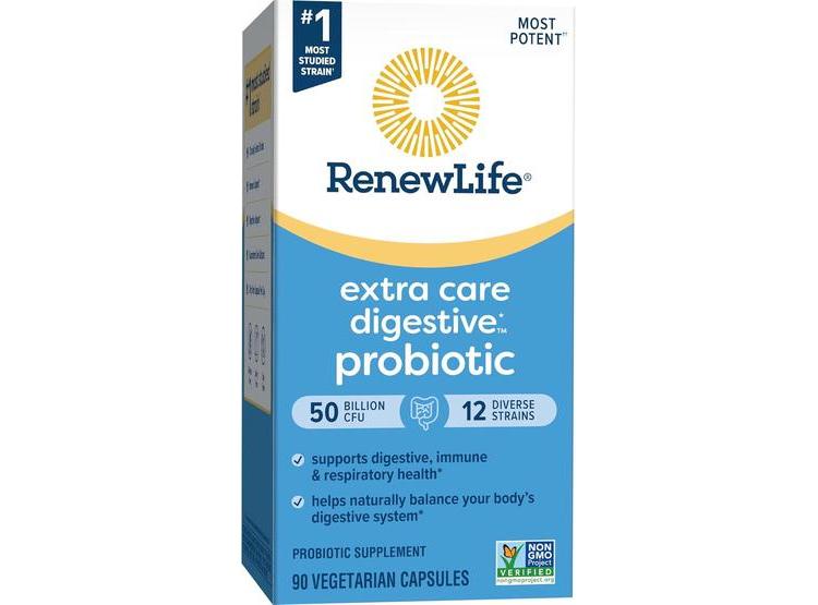 RENEW LIFE CÁPSULAS PROBIÓTICAS DIGESTIVAS CUIDADO EXTRA 50 MIL MILLONES CFU SOPORTA SALUD INMUNE Y DIGESTIVA - 6