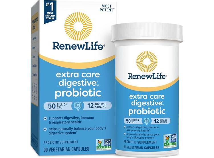 RENEW LIFE CÁPSULAS PROBIÓTICAS DIGESTIVAS CUIDADO EXTRA 50 MIL MILLONES CFU SOPORTA SALUD INMUNE Y DIGESTIVA - 8