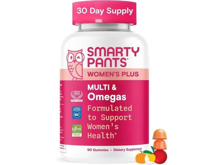 GOMITAS MULTIVITAMÍNICAS PARA MUJER CON OMEGA 3, COQ10, VITAMINAS D3, C, B12, B6, A, K Y ZINC, 90 UNIDADES - 1