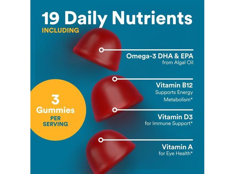GOMITAS MULTIVITAMÍNICAS PARA HOMBRES CON OMEGA 3, METILFOLATO, VITAMINAS D3, C, B12, B6, A, K, ZINC Y SELENIO - 5