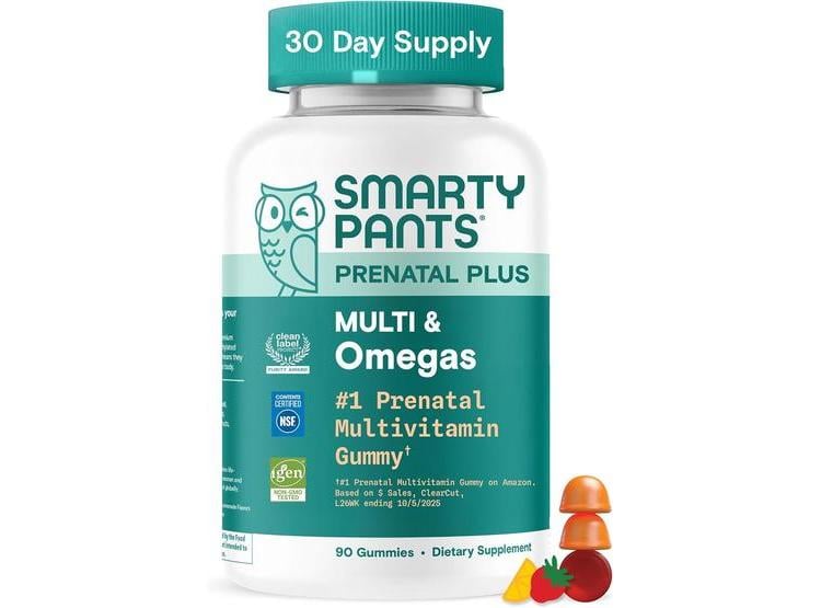 GOMITAS MULTIVITAMÍNICAS PRENATAL SMARTYPANTS CON OMEGA 3, BIOTINA, VITAMINAS Y ZINC PARA MUJERES - 1
