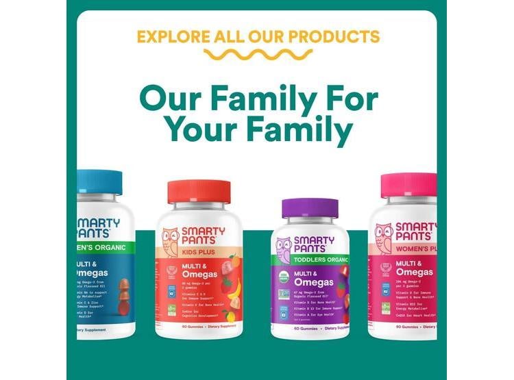 GOMITAS MULTIVITAMÍNICAS PRENATAL SMARTYPANTS CON OMEGA 3, BIOTINA, VITAMINAS Y ZINC PARA MUJERES - 2