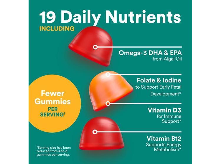 GOMITAS MULTIVITAMÍNICAS PRENATAL SMARTYPANTS CON OMEGA 3, BIOTINA, VITAMINAS Y ZINC PARA MUJERES - 5