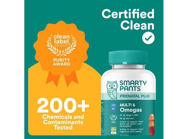 GOMITAS MULTIVITAMÍNICAS PRENATAL SMARTYPANTS CON OMEGA 3, BIOTINA, VITAMINAS Y ZINC PARA MUJERES - 10