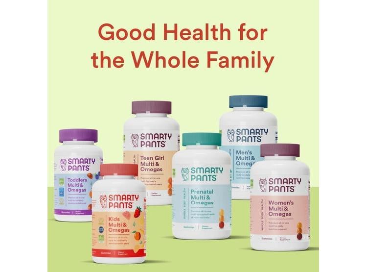 SMARTYPANTS GOMITAS MULTIVITAMÍNICAS Y FIBRA PARA NIÑOS CON VITAMINAS D3, C, B12, B6, A, ZINC, BIOTINA, SABORES FRUTALES - 2