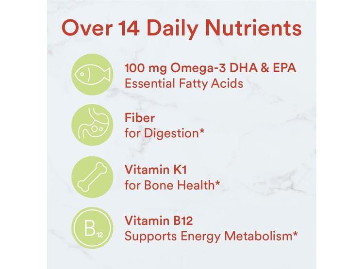 SMARTYPANTS GOMITAS MULTIVITAMÍNICAS Y FIBRA PARA NIÑOS CON VITAMINAS D3, C, B12, B6, A, ZINC, BIOTINA, SABORES FRUTALES - 6