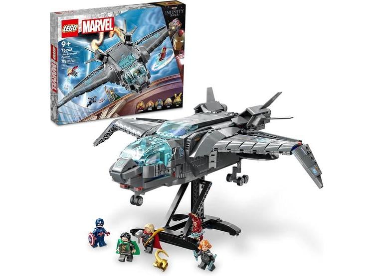 LEGO MARVEL QUINJET CON MINIFIGURAS DE THOR, IRON MAN, VIUDA NEGRA, LOKI Y CAPITÁN AMÉRICA, SAGA DEL INFINITO - 1