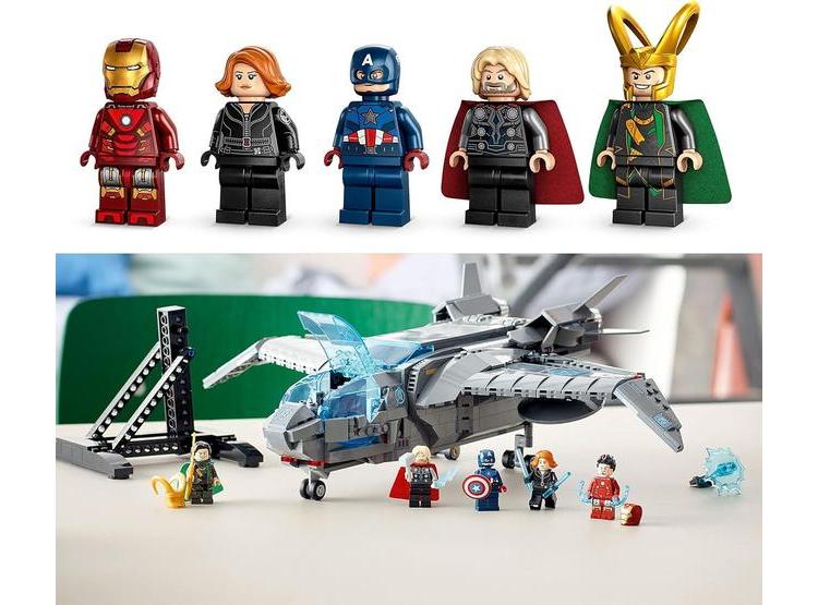 LEGO MARVEL QUINJET CON MINIFIGURAS DE THOR, IRON MAN, VIUDA NEGRA, LOKI Y CAPITÁN AMÉRICA, SAGA DEL INFINITO - 5