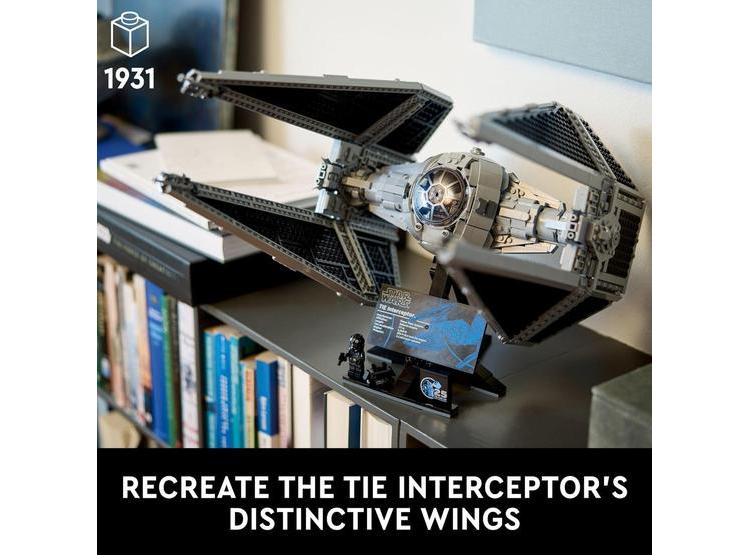 LEGO STAR WARS UCS TIE INTERCEPTOR, SET DE CONSTRUCCIÓN PARA EXHIBICIÓN CON PILOTO TIE, 1931 PIEZAS - 2