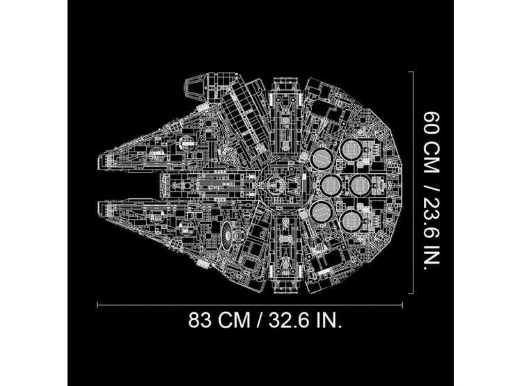 LEGO STAR WARS MILLENNIUM FALCON, SET DE CONSTRUCCIÓN DE 7541 PIEZAS CON PERSONAJES CLÁSICOS Y MODERNOS - 3