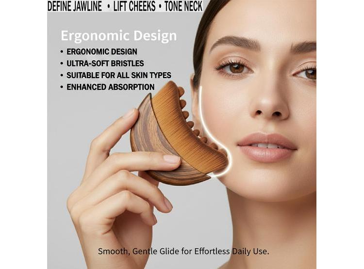 CEPILLO MASAJEADOR FACIAL LINFÁTICO, ESCULPE, REDUCE HINCHAZÓN Y PAPADA, MEJORA BRILLO DE LA PIEL - 3