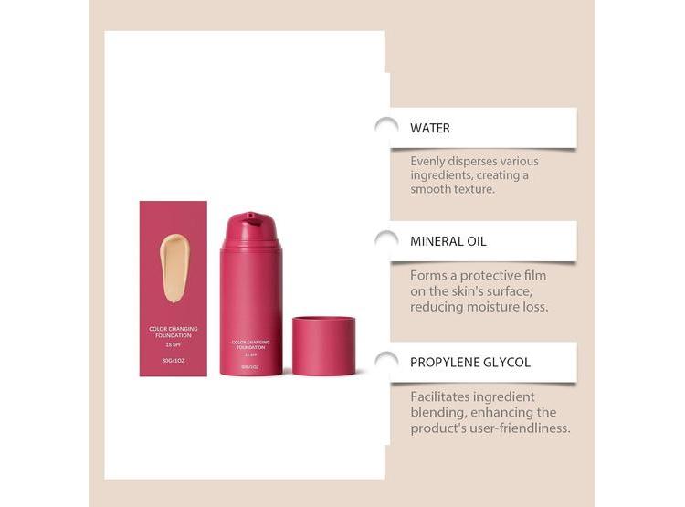 BASE LÍQUIDA QUE CAMBIA DE COLOR YSZBIAY ACABADO NATURAL 30ML - 5