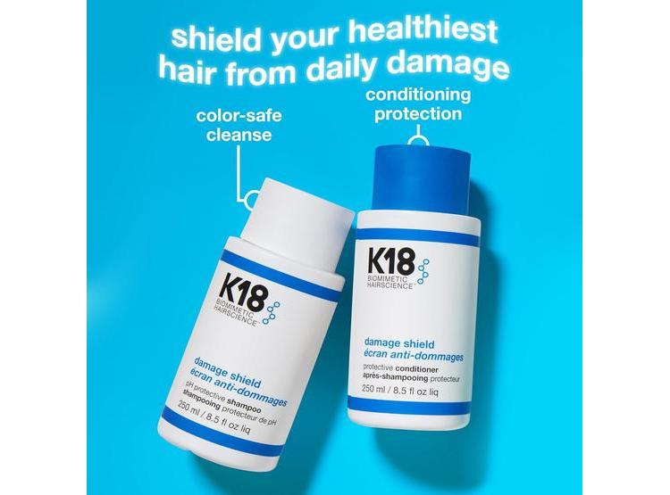 K18 DAMAGE SHIELD: SET PROTECTOR CON CHAMPÚ Y ACONDICIONADOR, CUIDA EL COLOR Y MINIMIZA EL ENCRESPAMIENTO - 2