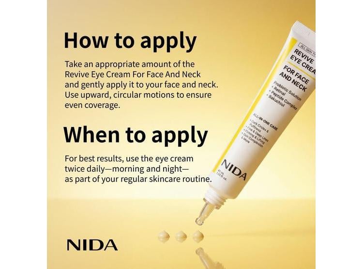 NIDA REVIVE CREMA DE OJOS PARA CARA Y CUELLO CON RETINAL Y PÉPTIDOS 40ML - 5