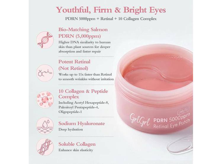 PDRN PARCHES PARA OJOS CON ADN DE SALMÓN, REDUCE ARRUGAS Y OJERAS, 60 UNIDADES - 3