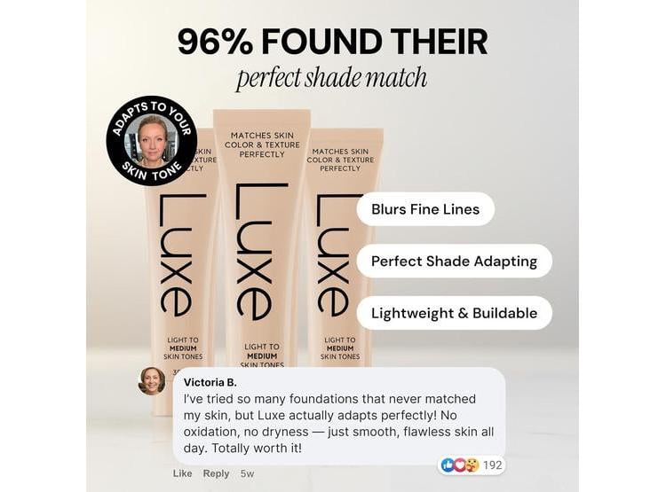BASE DE MAQUILLAJE LUXE RESEARCH QUE SE AJUSTA AL TONO DE TU PIEL, COBERTURA LIGERA A MEDIA, ACABADO NATURAL - 6