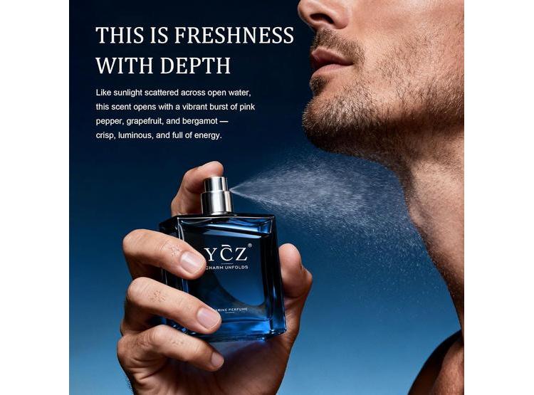 YCZ CHARM UNFOLDS PERFUME MARINO, EAU DE PARFUM DE LARGA DURACIÓN PARA HOMBRES, FRAGANCIA ORIENTAL AMADERADA - 6