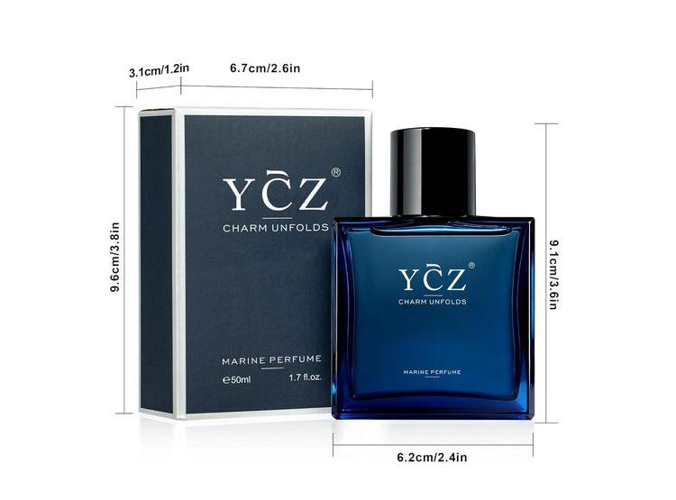 YCZ CHARM UNFOLDS PERFUME MARINO, EAU DE PARFUM DE LARGA DURACIÓN PARA HOMBRES, FRAGANCIA ORIENTAL AMADERADA - 8