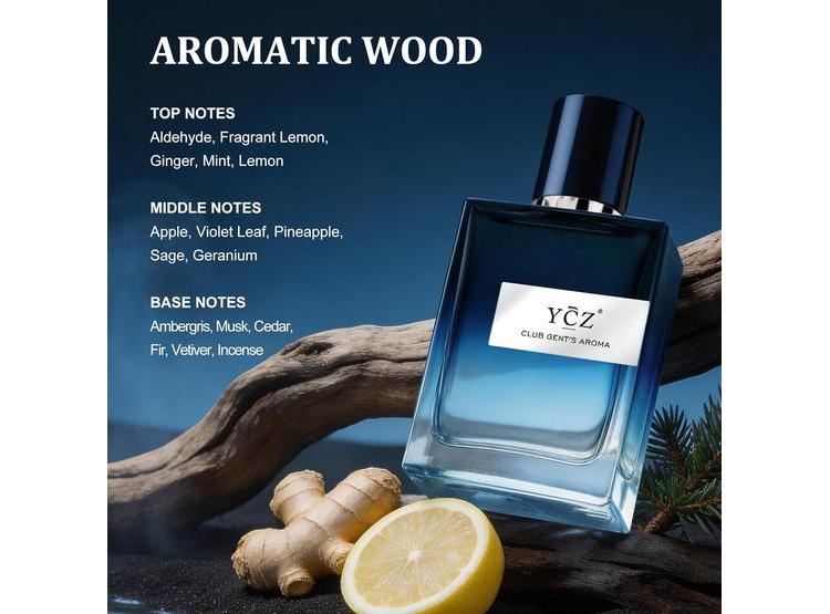 YCZ CLUB PERFUME PARA HOMBRES, COLONIA DURADERA IDEAL PARA CLUBES NOCTURNOS CON NOTAS AMADERADAS AROMÁTICAS - 3