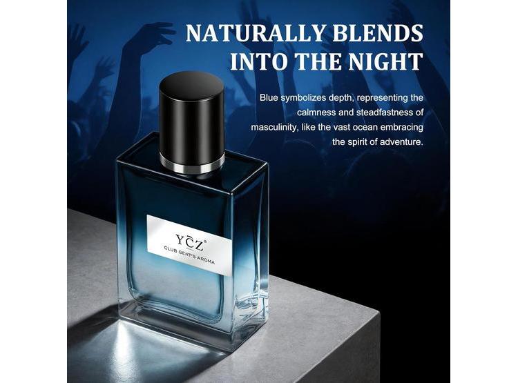 YCZ CLUB PERFUME PARA HOMBRES, COLONIA DURADERA IDEAL PARA CLUBES NOCTURNOS CON NOTAS AMADERADAS AROMÁTICAS - 7