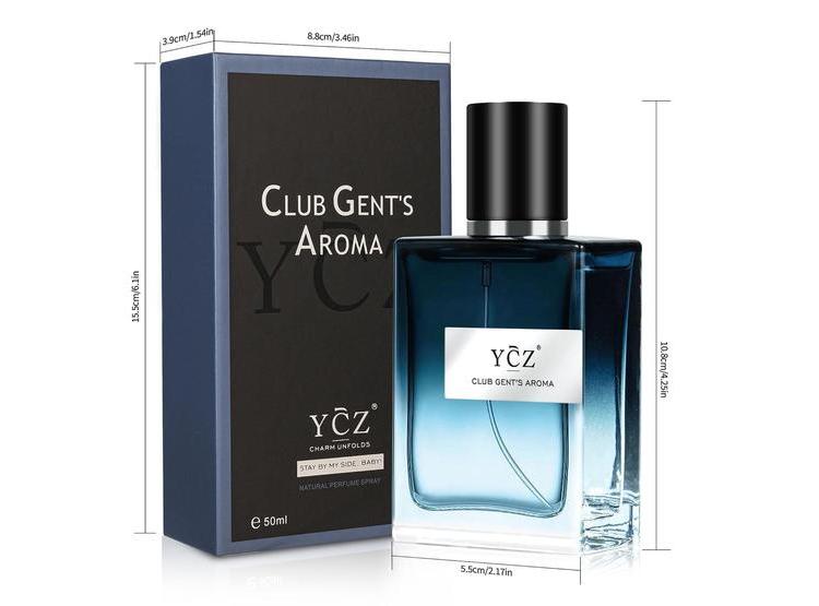 YCZ CLUB PERFUME PARA HOMBRES, COLONIA DURADERA IDEAL PARA CLUBES NOCTURNOS CON NOTAS AMADERADAS AROMÁTICAS - 8