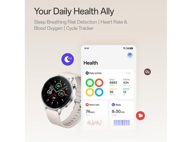 SMARTWATCH ONEPLUS WATCH 3 DISEÑO DE ACERO 43MM, 32GB PLATEADO - 7