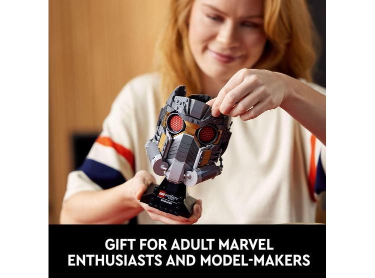 LEGO MARVEL 76251 CASCO DE STAR-LORD, MODELO COLECCIONABLE PARA ADULTOS Y DECORACIÓN DEL HOGAR - 5