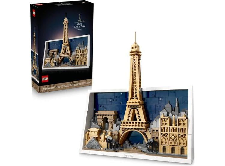 LEGO ARCHITECTURE PARÍS – SET DE CONSTRUCCIÓN PARA ADULTOS, DECO DIY, INCLUYE TORRE EIFFEL Y MÁS MONUMENTOS - 1